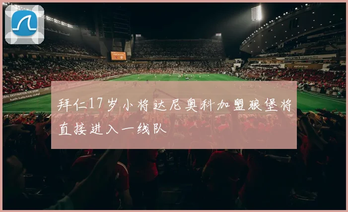 拜仁17岁小将达尼奥科加盟狼堡将直接进入一线队